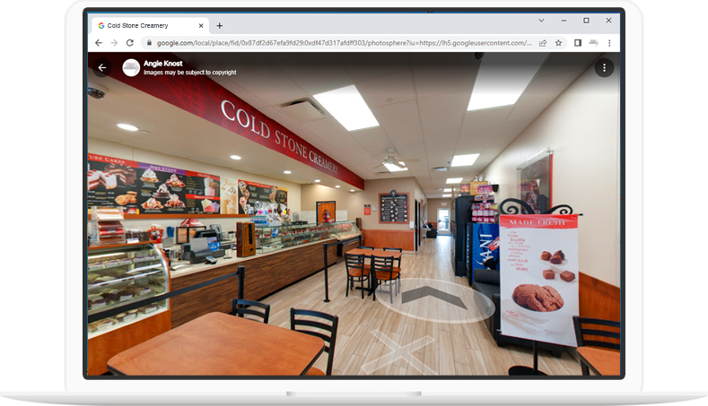 Screenshot of Virtual Tour of Ice Cream Shop