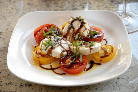 Caprese Salad with Mozzarella, Tomatoes and Balsamic Drizzle